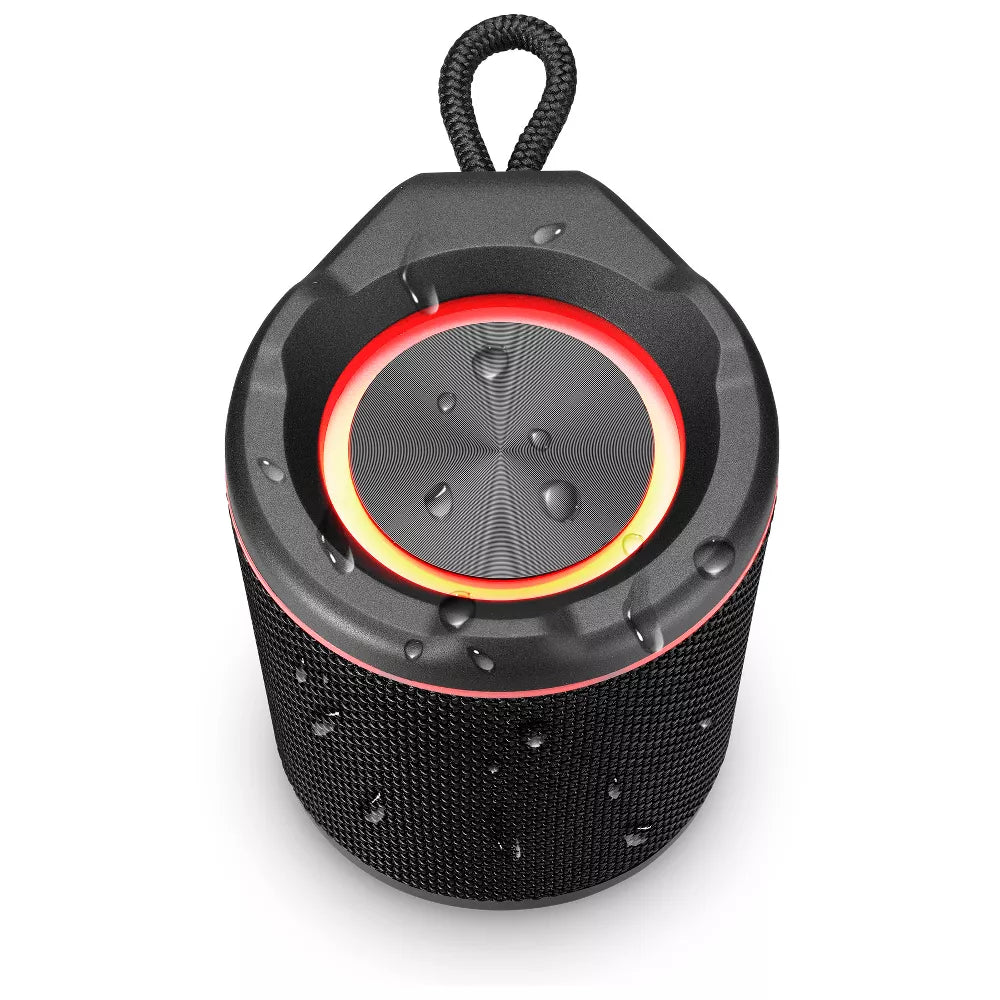 Portable IP67 Waterproof Wireless Speaker with Music‑Reactive Lights