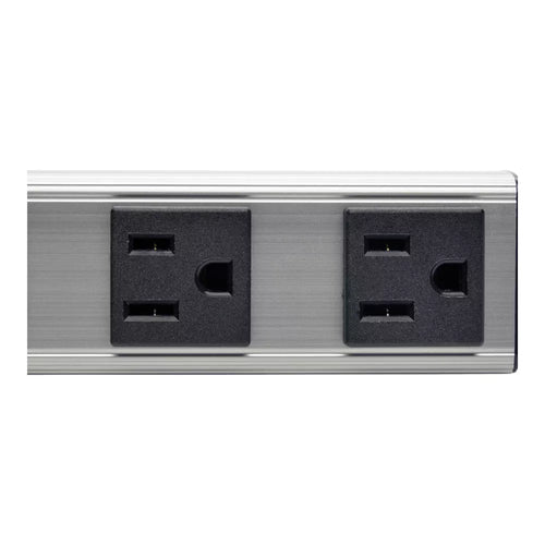 Heavy‑Duty 4‑Outlet Aluminum Power Strip with 6ft Cord