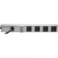 Heavy‑Duty 4‑Outlet Aluminum Power Strip with 6ft Cord