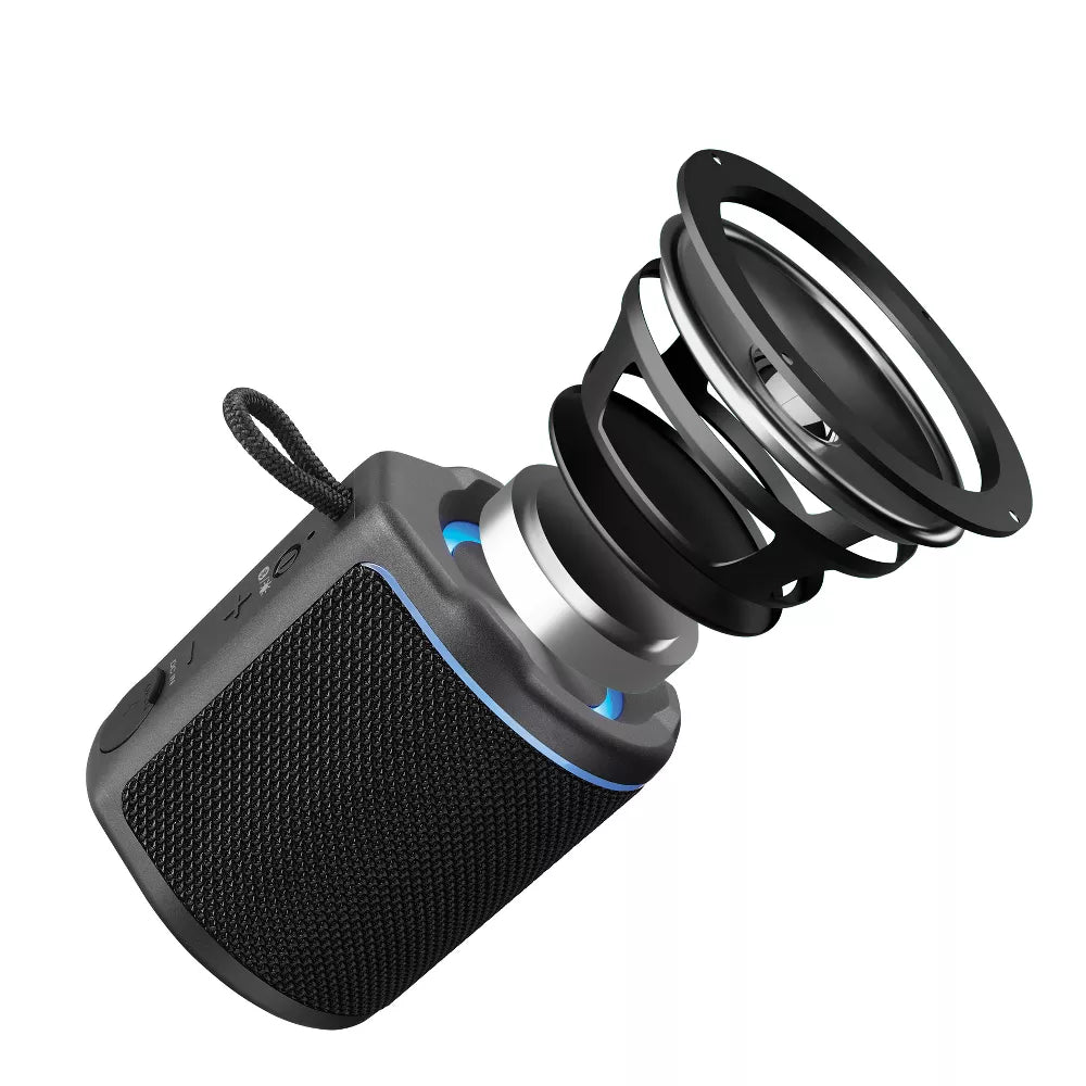 Portable IP67 Waterproof Wireless Speaker with Music‑Reactive Lights